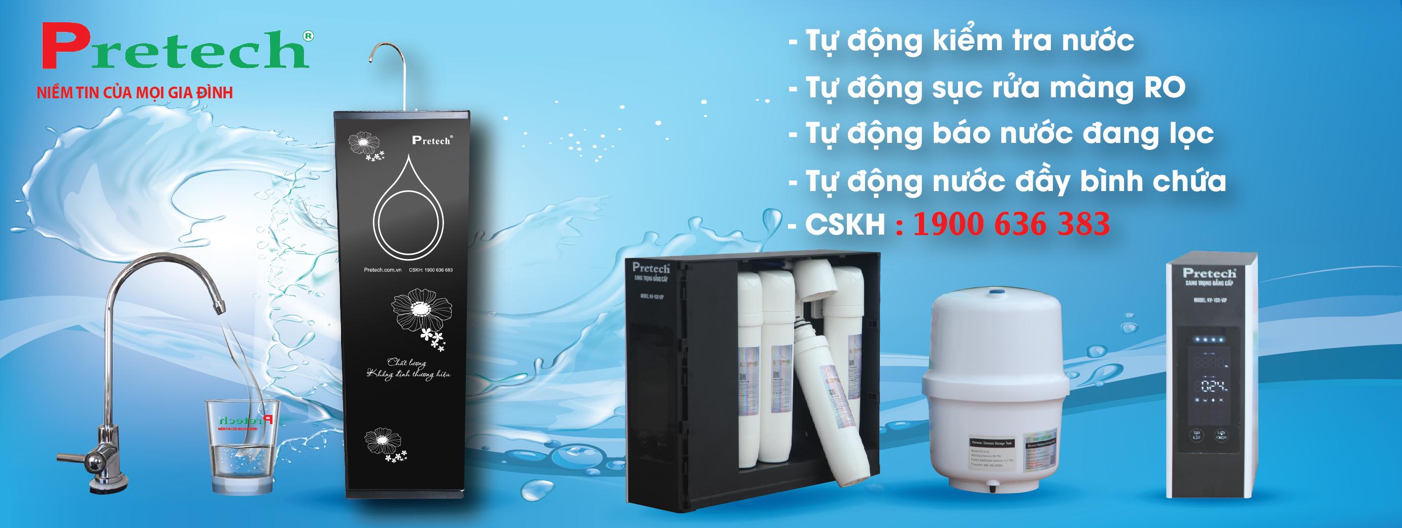 Máy lọc nước tại Quảng Bình tốt nhất giá rẻ tại Pretech