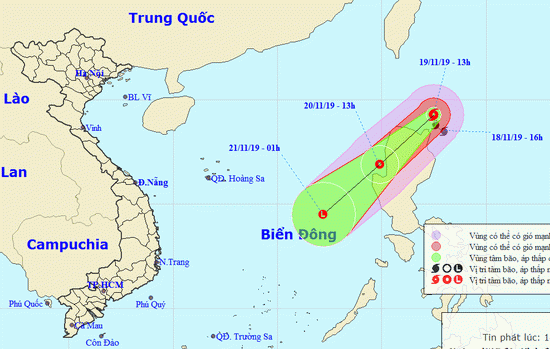 Bão Kalmaegi giật cấp 13 đang lao nhanh vào Biển Đông