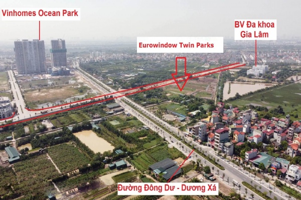 Eurowindow Twin Parks thừa hưởng những lợi ích gì từ Vinhomes Ocean Park?