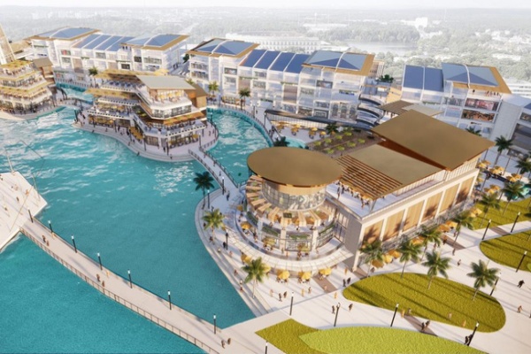 Triển khai dự án trung tâm thương mại trên mặt nước tại Ecopark Văn Giang