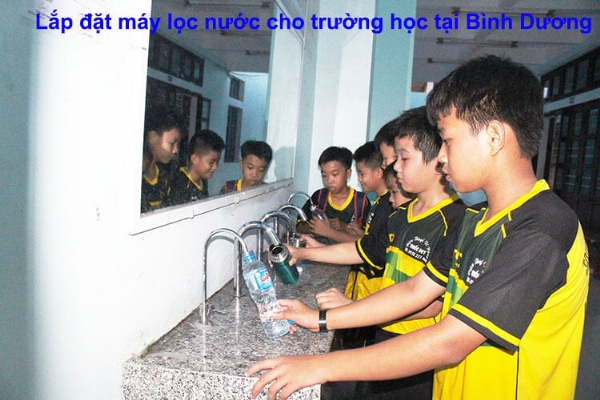 Lắp đặt máy lọc nước cho trường học tại Bình Dương