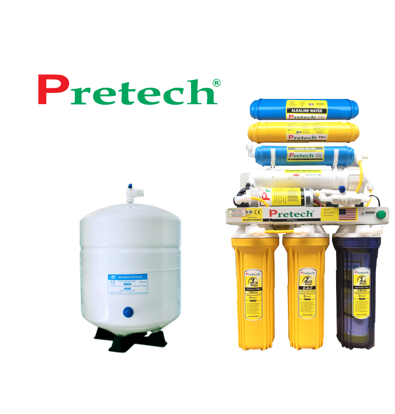 Máy lọc nước RO Pretech 7 lõi lọc (không tủ,không đồng hồ)