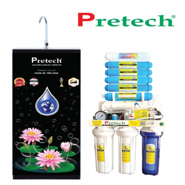 Máy lọc nước RO Pretech MODEL - W899 Hydrogen (9 lõi, đồng hồ đèn báo)