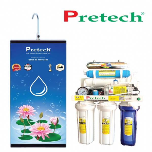 Máy Lọc Nước Pretech MODEL - W855 (5 lõi UV đồng hồ, đèn báo)