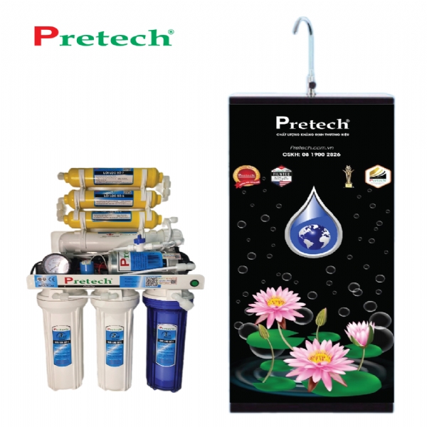 Máy lọc nước RO Pretech MODEL - BT104 (7 lõi, đồng hồ đèn báo)