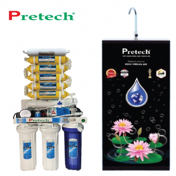 Máy lọc nước RO Pretech MODEL - BT106 Hydrogen (9 lõi, đồng hồ đèn báo)