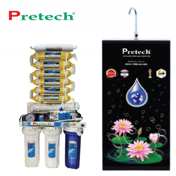 Máy lọc nước RO Pretech MODEL - BT107 Hydrogen (10 lõi, đồng hồ đèn báo)