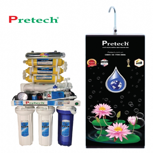 Máy lọc nước RO Pretech MODEL - BT104 (7 lõi đèn UV, đồng hồ đèn báo)
