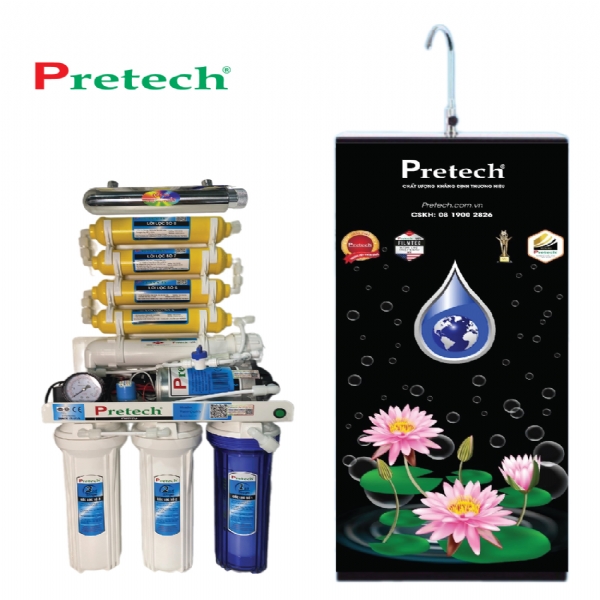 Máy lọc nước RO Pretech MODEL - BT105 (8 lõi, đồng hồ đèn báo)