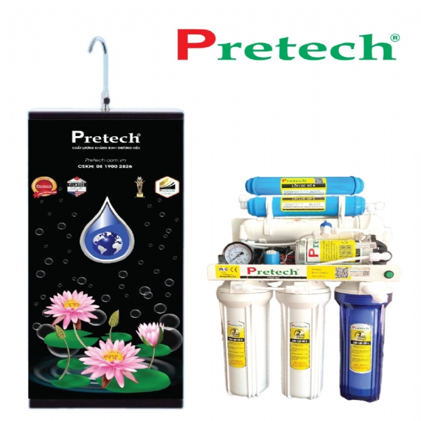 Máy lọc nước Pretech MODEL - W866 (6 lõi, đồng hồ, đèn báo)