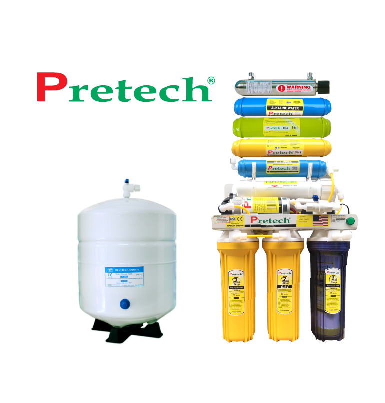 Máy lọc nước RO Pretech cao cấp 9 lõi lọc (không tủ,không đồng hồ)