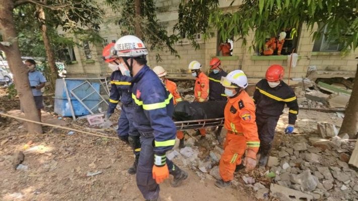 Đội cứu hộ Việt tích cực tìm kiếm, cứu nạn tại Myanmar